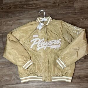 Players Beige Embroidered Jacket